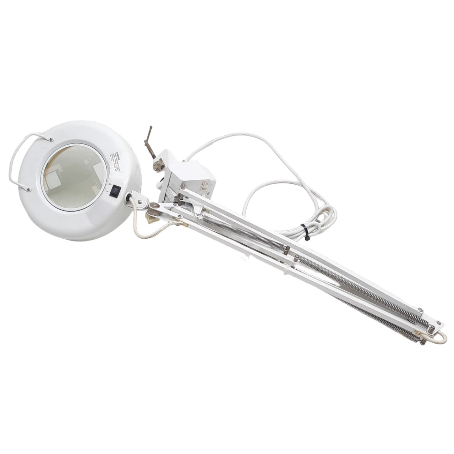 Used LTS E78751 Articulating Illuminated Magnifier, 120VAC, 22W Lamp, Desk Mount