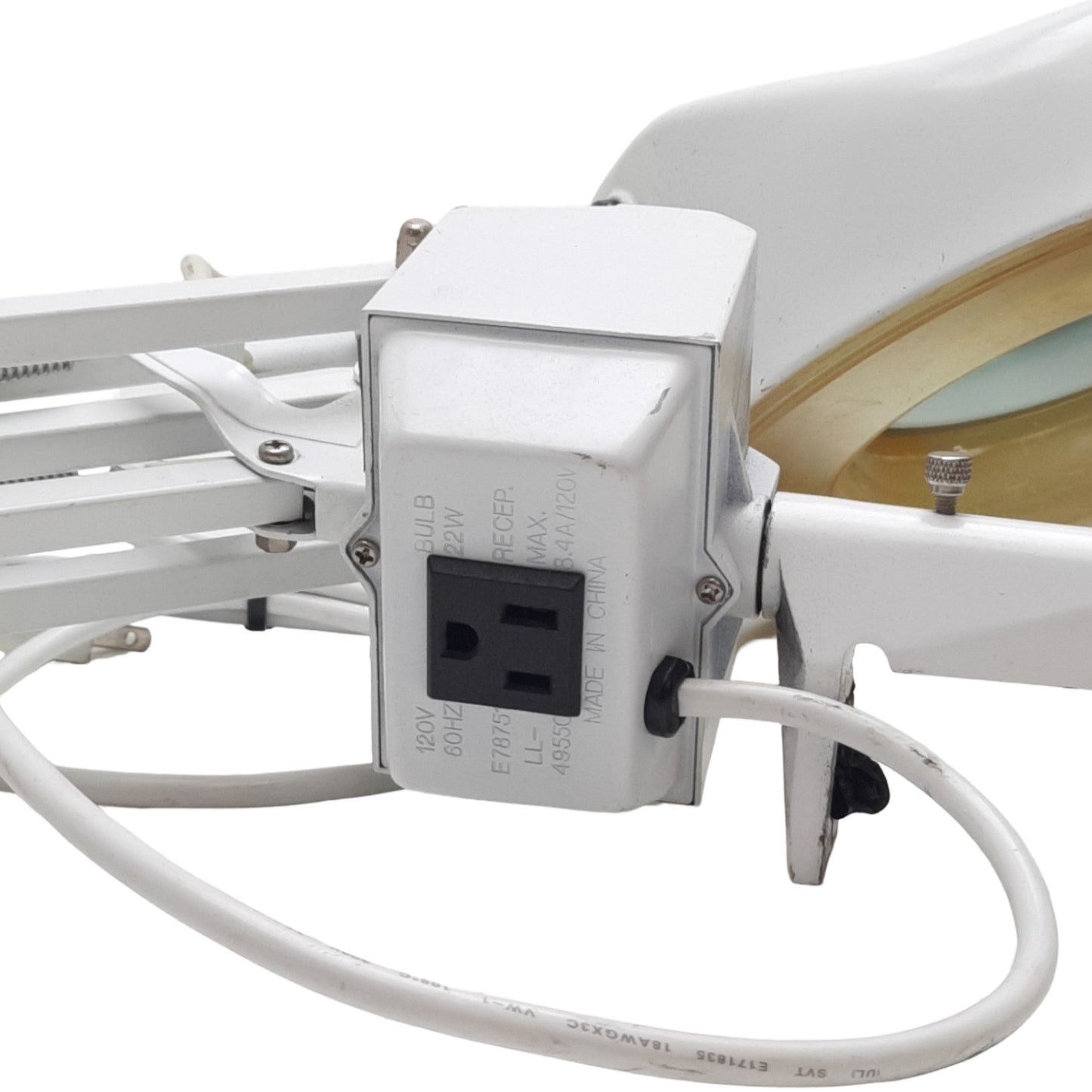 Used LTS E78751 Articulating Illuminated Magnifier, 120VAC, 22W Lamp, Desk Mount