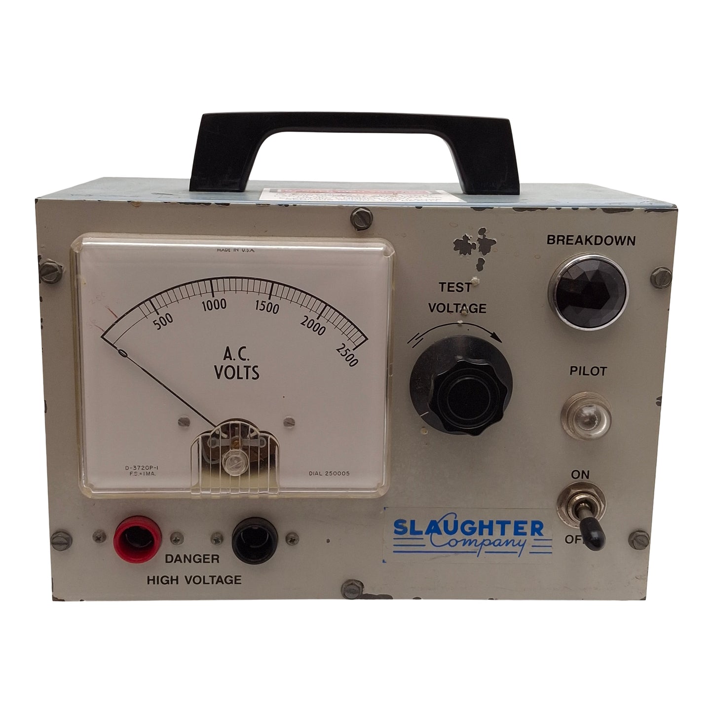 Used Slaughter Company 106-2.5W High Voltage AC Breakdown Tester 400-2500VAC 50-500VA