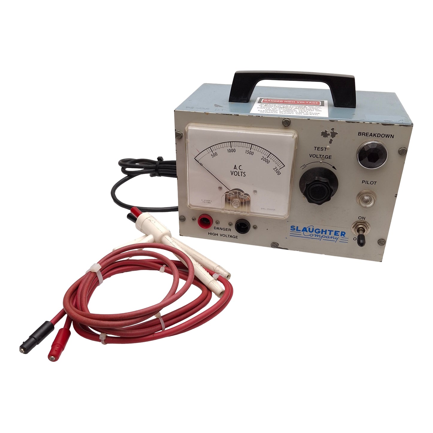Used Slaughter Company 106-2.5W High Voltage AC Breakdown Tester 400-2500VAC 50-500VA