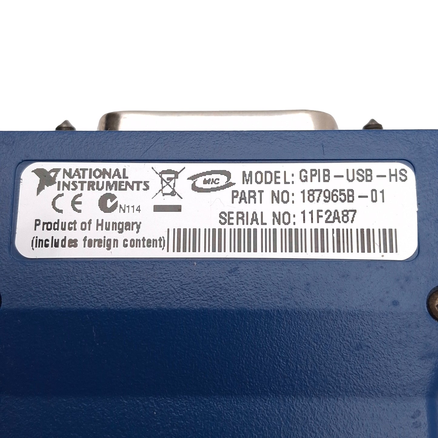 Used National Instruments GPIB-USB-HS 187965B-01 Interface Adapter, USB to GPIB
