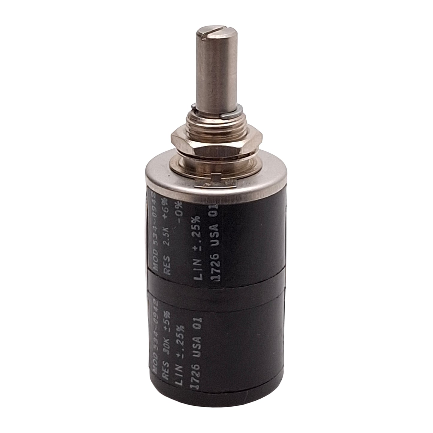 New Vishay 534-0942 Dual Gang Potentiometer, 10-Turn, 30kΩ ±5% & 2.5kΩ +6% -0%
