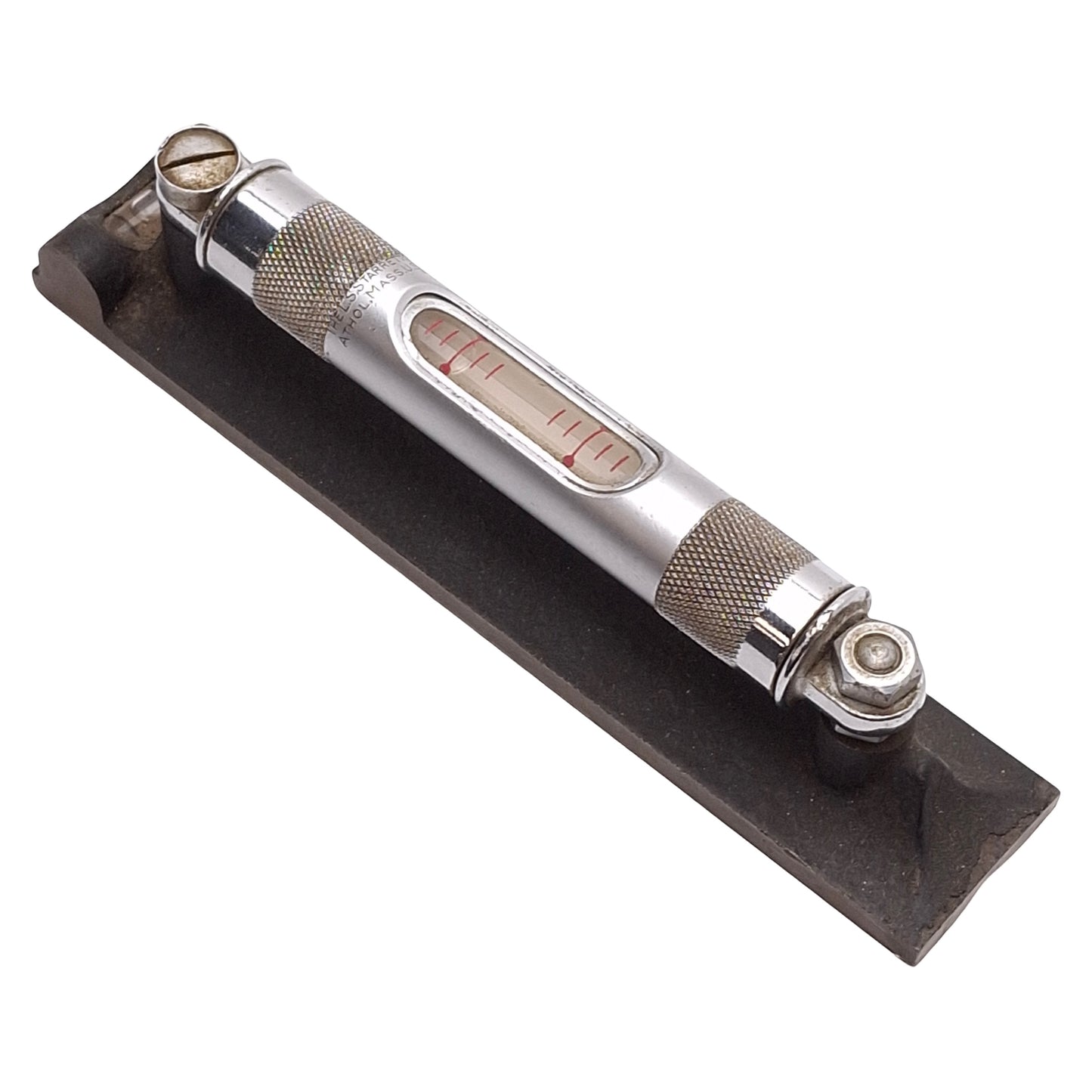 Used Starrett 98-6 Machinist Level w/ Ground & Graduated Vial, 6" x 1-3/16"