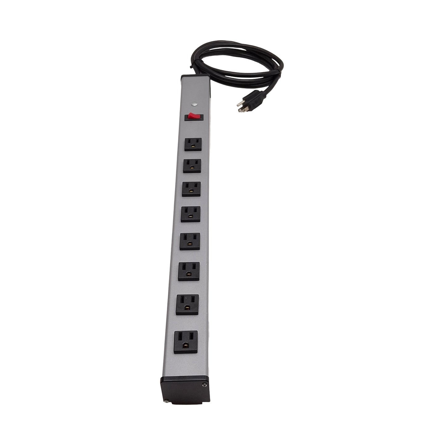 Used Wiremold UL300BC Power Strip, 8-Outlet, 2ft Length, 15A 120VAC 60Hz, NEMA 5-15R
