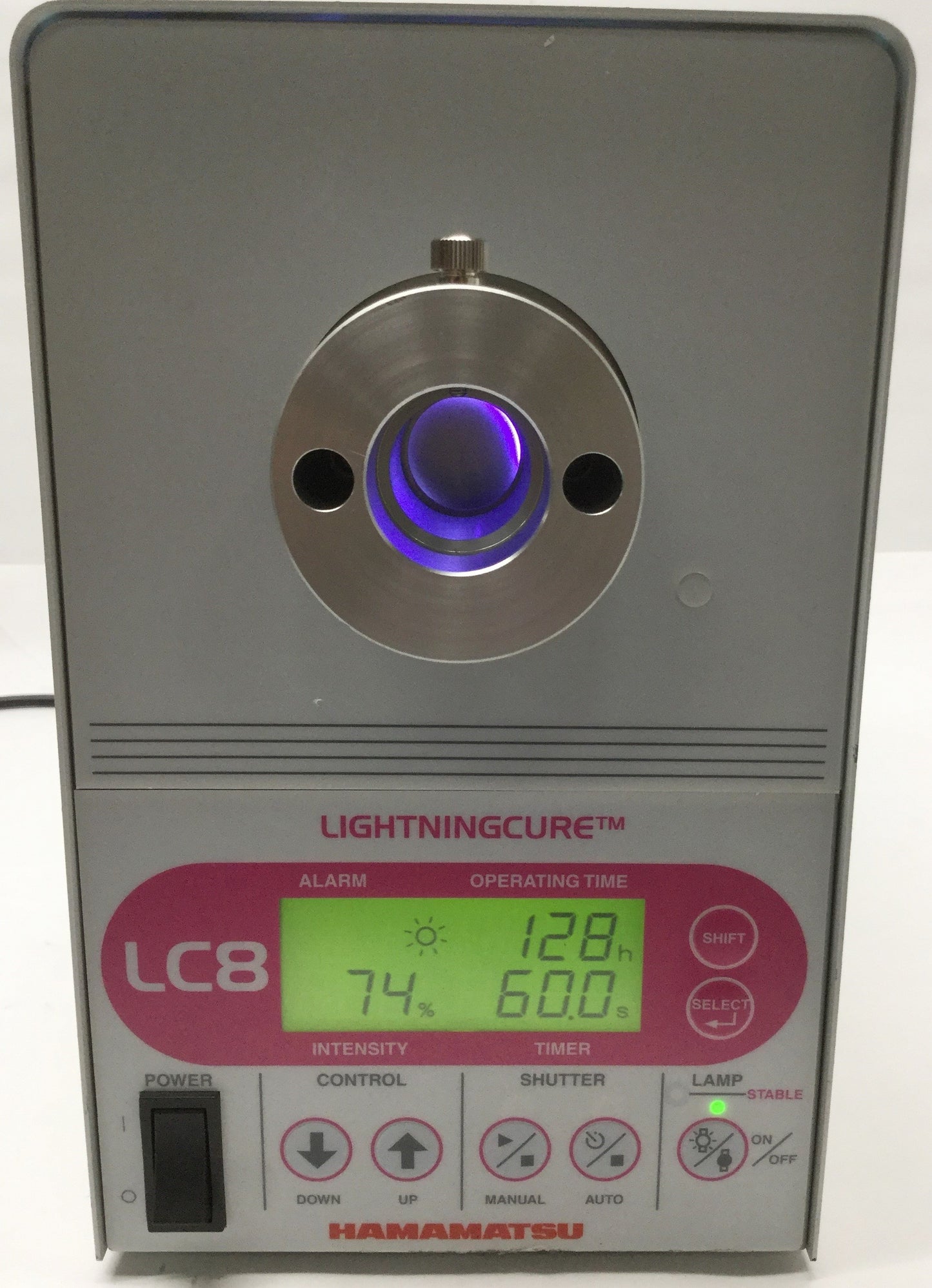 Used Hamamatsu L9588-01A LIGHTNINGCURE LC8 UV Spot Light Source 365nm, 100-240VAC