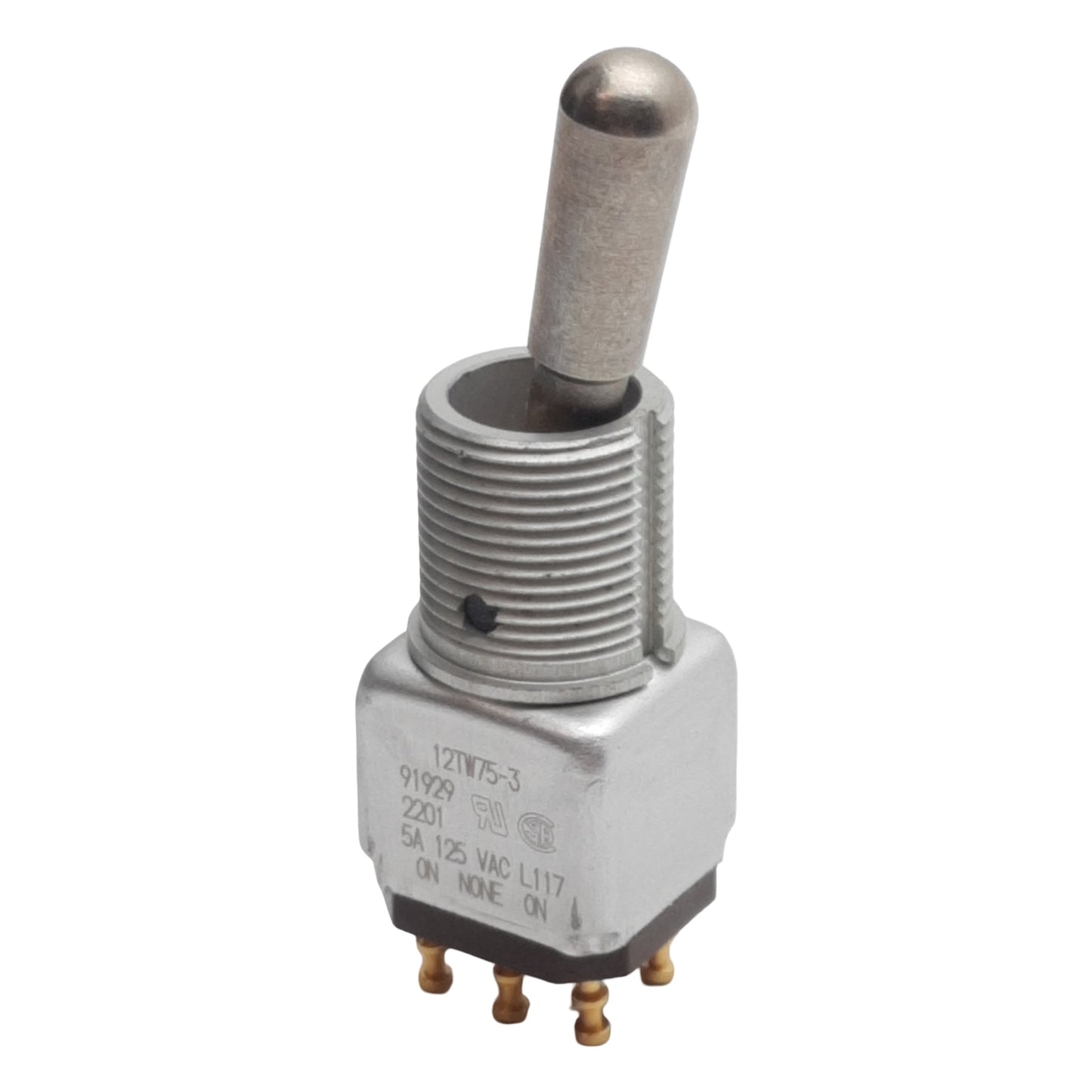 Used Honeywell 12TW75-3 Toggle Switch, DPDT, 2-Pole, 2-Position, 5A 115VAC/28VDC