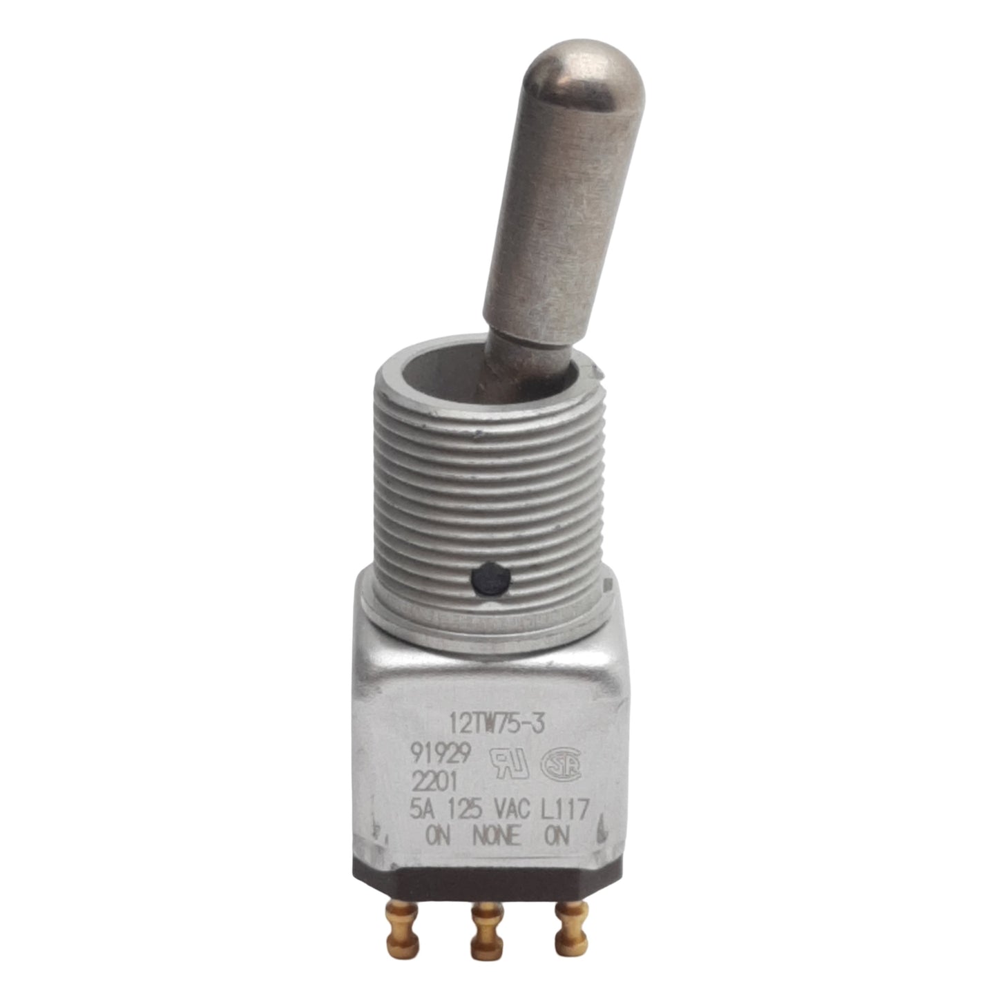 Used Honeywell 12TW75-3 Toggle Switch, DPDT, 2-Pole, 2-Position, 5A 115VAC/28VDC