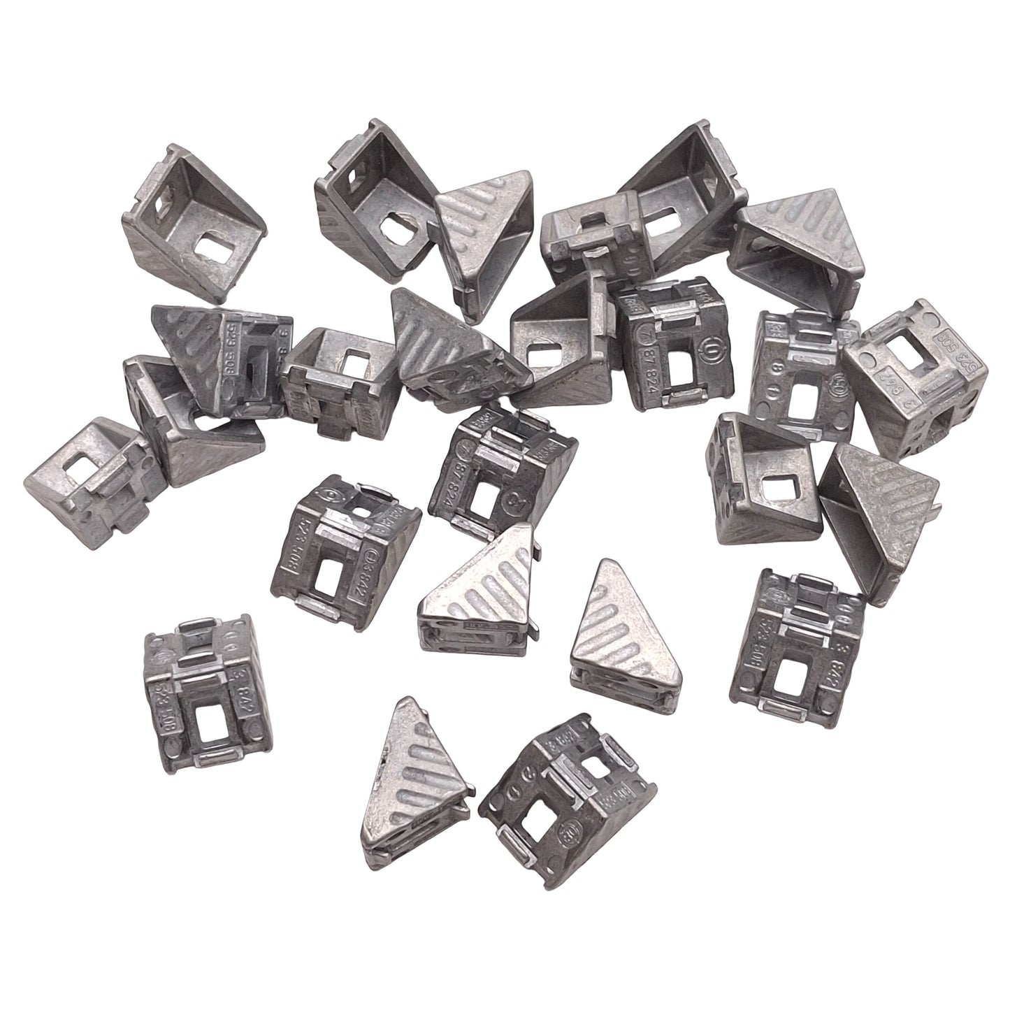 Used Lot of 25 Bosch Rexroth 3842523508 Aluminum Gusset Corner Bracket Slot-6 20x20mm