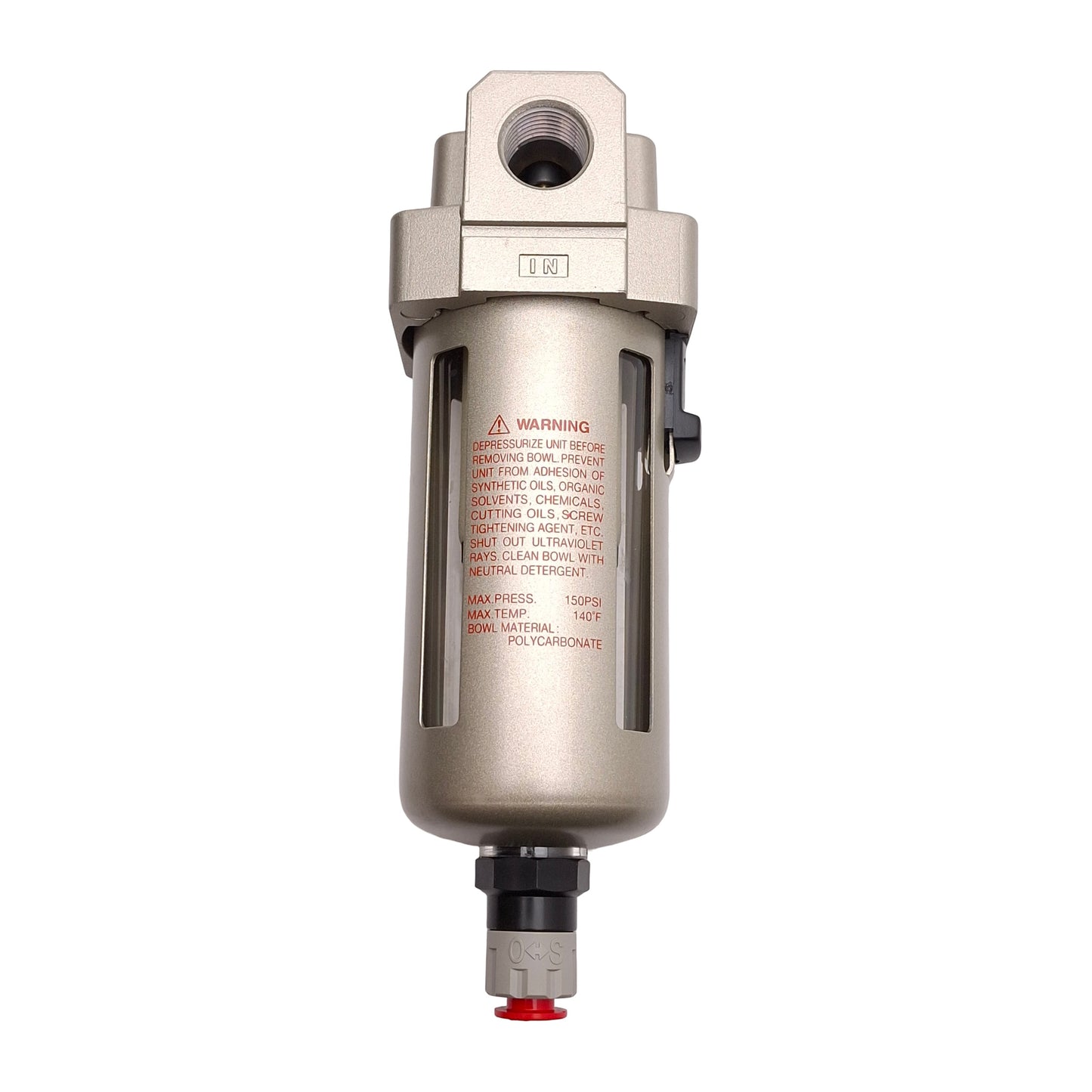 Used SMC AFM40-N04C-Z Mist Separator, 0.3µm Filter, 150PSI, 1/2NPT, ø3/8in P2C Drain