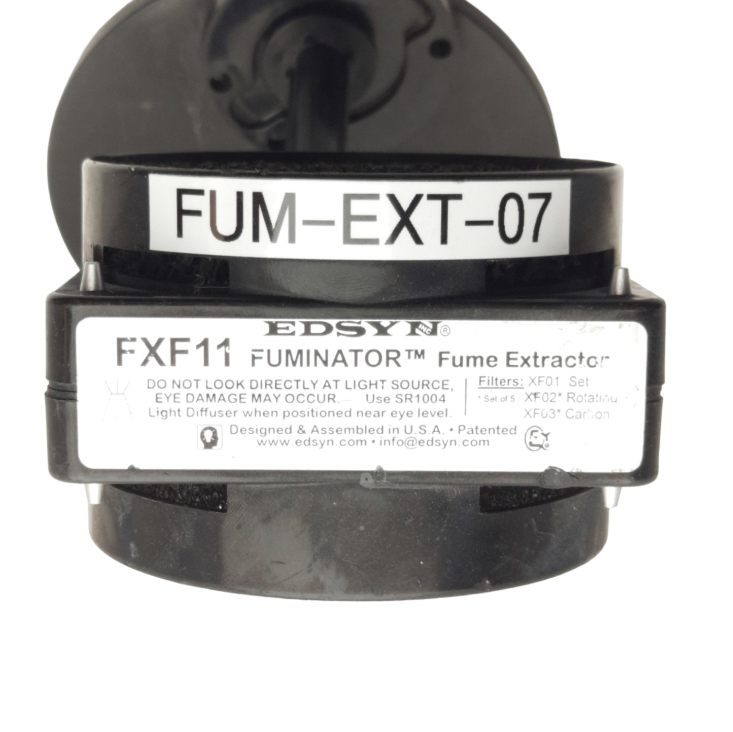 Used Edysn FXF11 Fuminator Benchtop Fume Extractor Fan, ESD Safe, w/ 120VAC Adapter