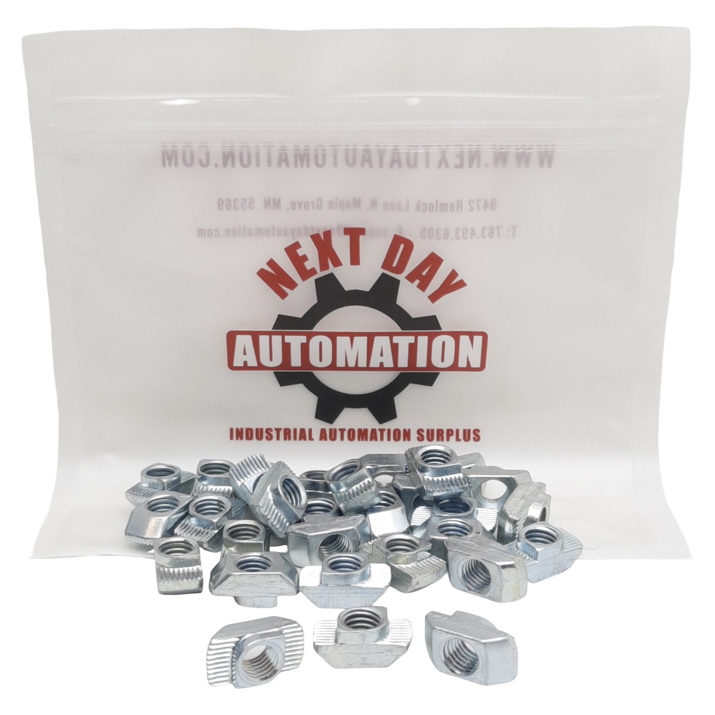 Used Lot of 30 80/20 13132 Standard Drop-in T-Nut 45 Series, M8 x 1.25, 19.6x10x8.7mm