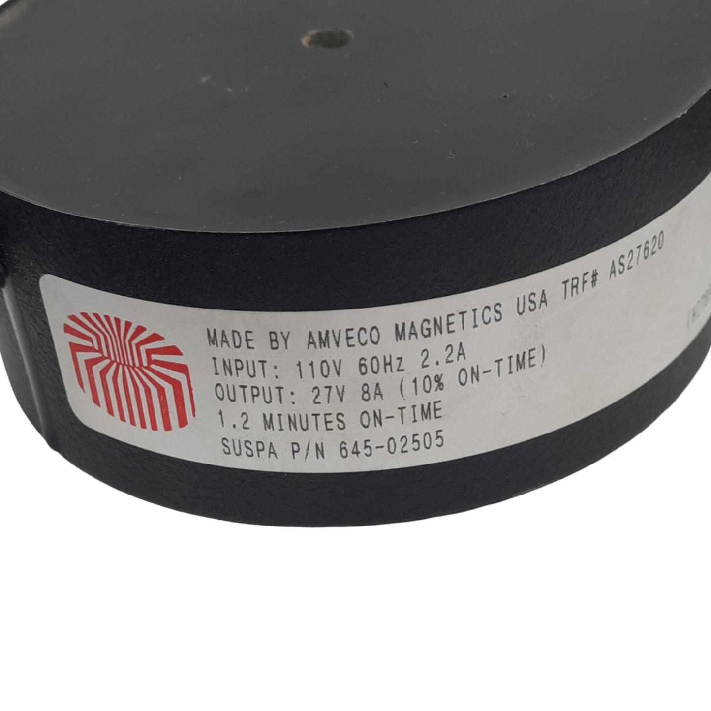 Used Suspa Amveco 645-02505 Power Supply, 110VAC 2.2A Input, 27VDC 8A Output