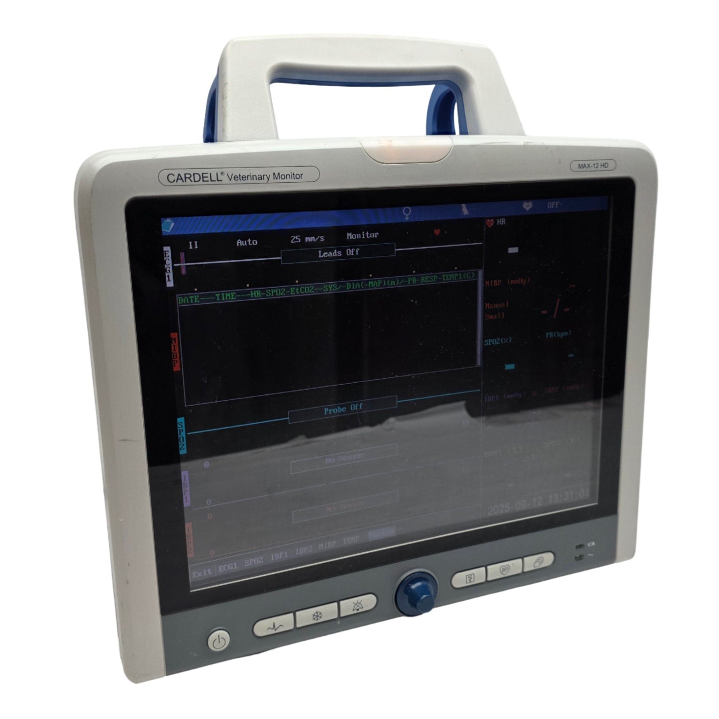 Used Midmark MAX-12HD CARDELL Veterinary Monitor 12" Screen 8 Channels 110-230VAC