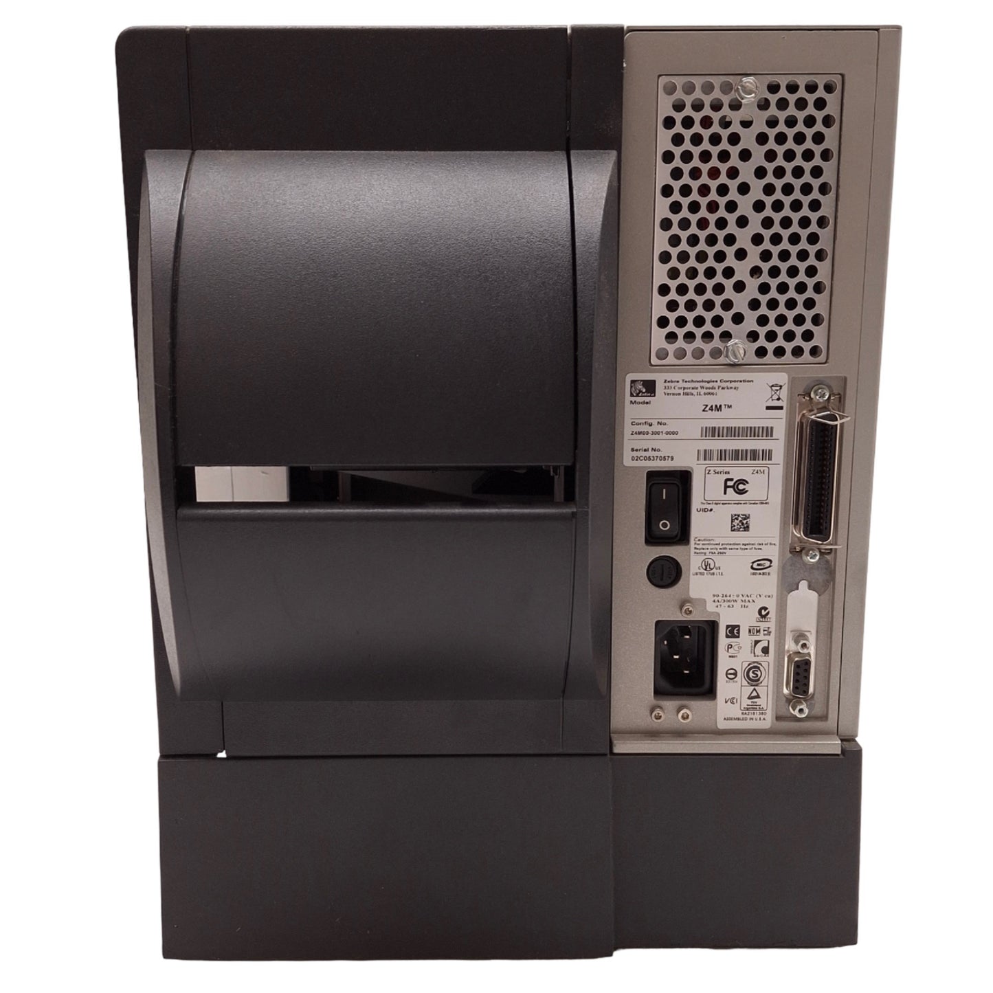 Used Zebra Z4M Thermal Label Printer 4.09in Width, 300dpi/12 dots per min, 90-264VAC