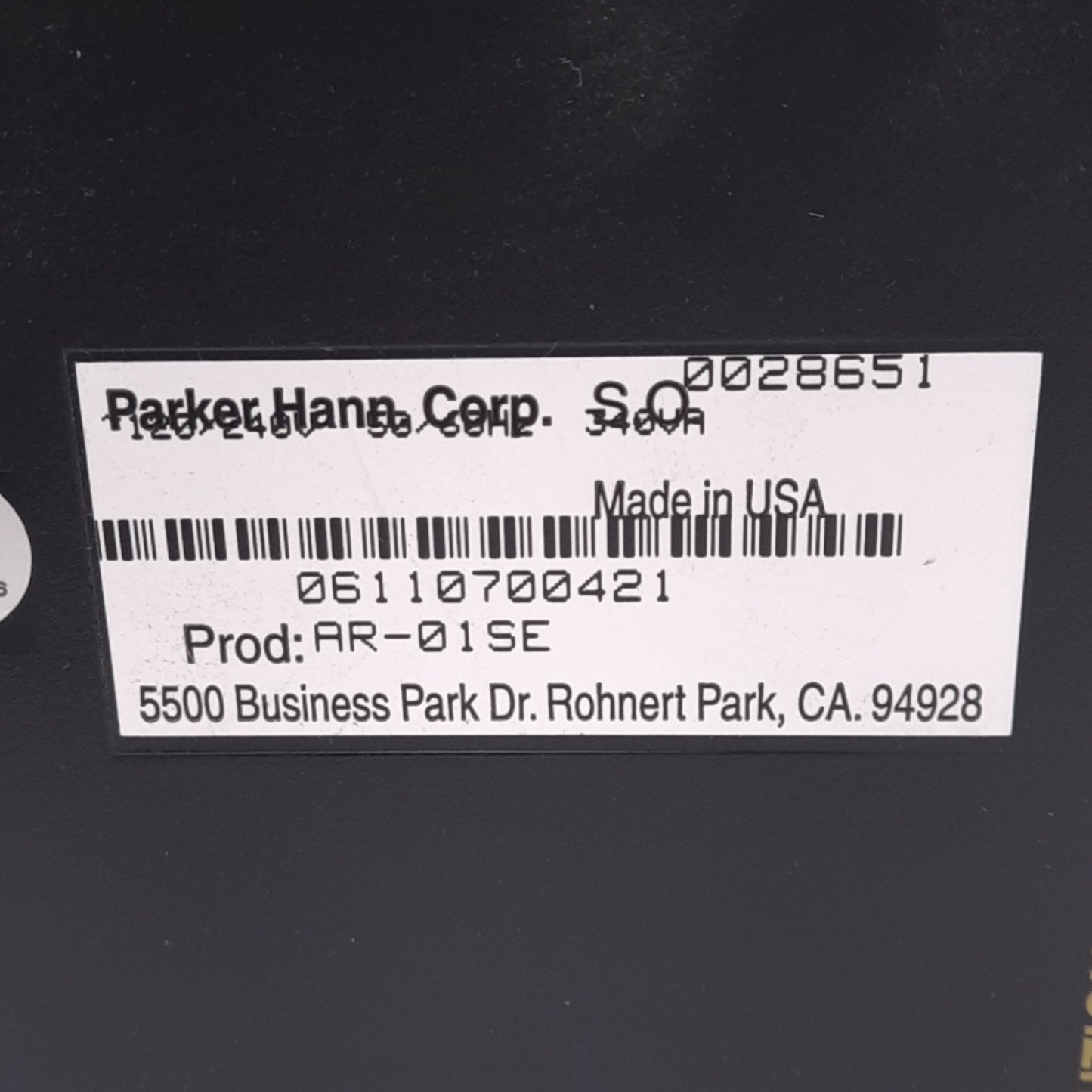 Used Parker AR-01SE Aries Single Axis Servo Drive, 170/340VDC 1A, RS-232, 120/240VAC