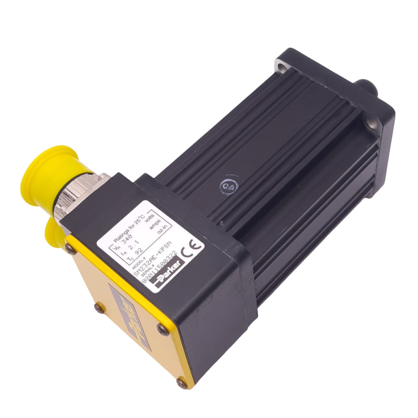 New Parker SM232AE-KPSN Brushless Servo Motor, NEMA 23, 340VAC, 92oz-in, 7500rpm Max