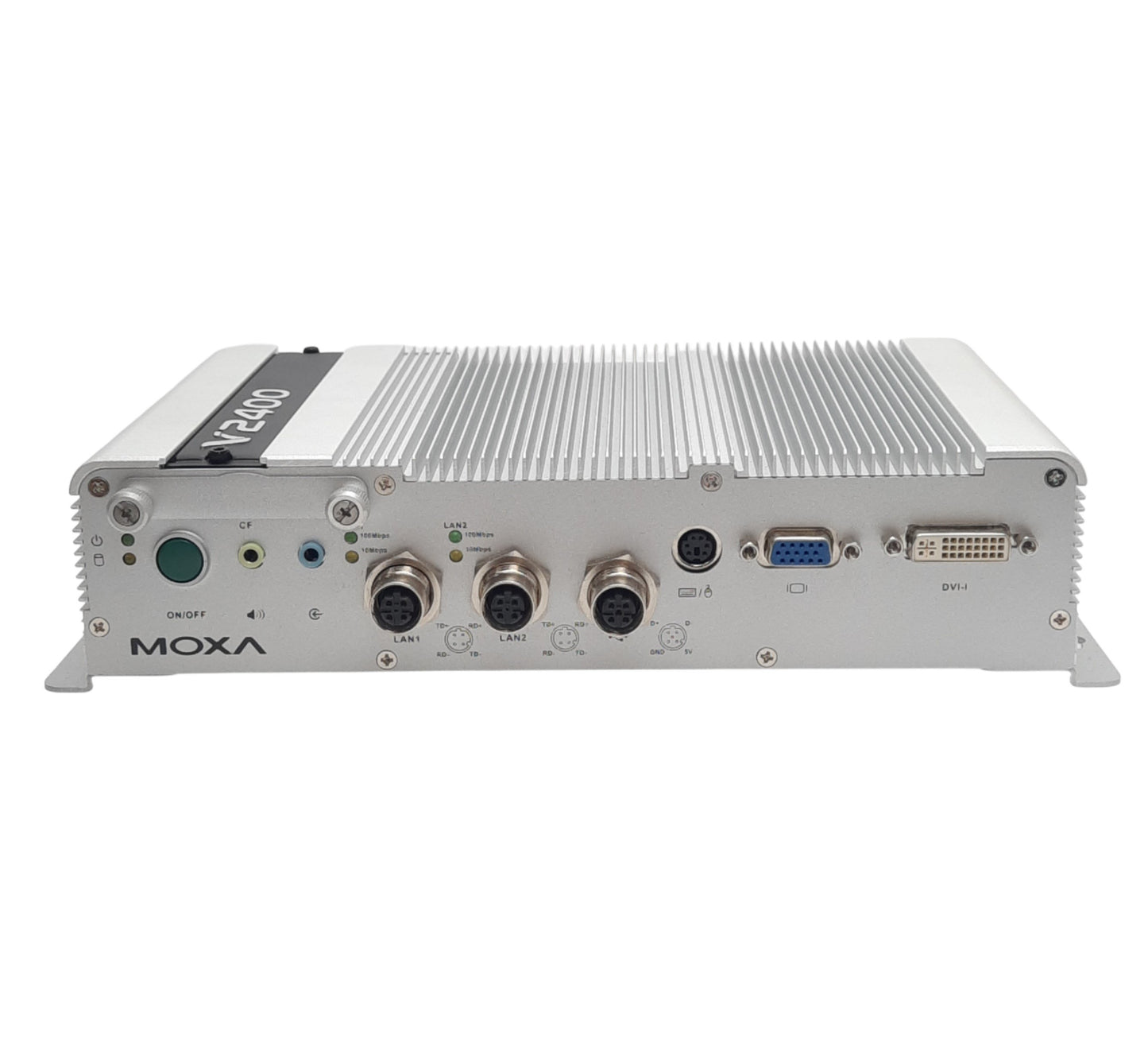 New Moxa V2406-T-XPE Embedded Computer, Intel Atom N270, 12-48VDC In, DVI-I/VGA USB