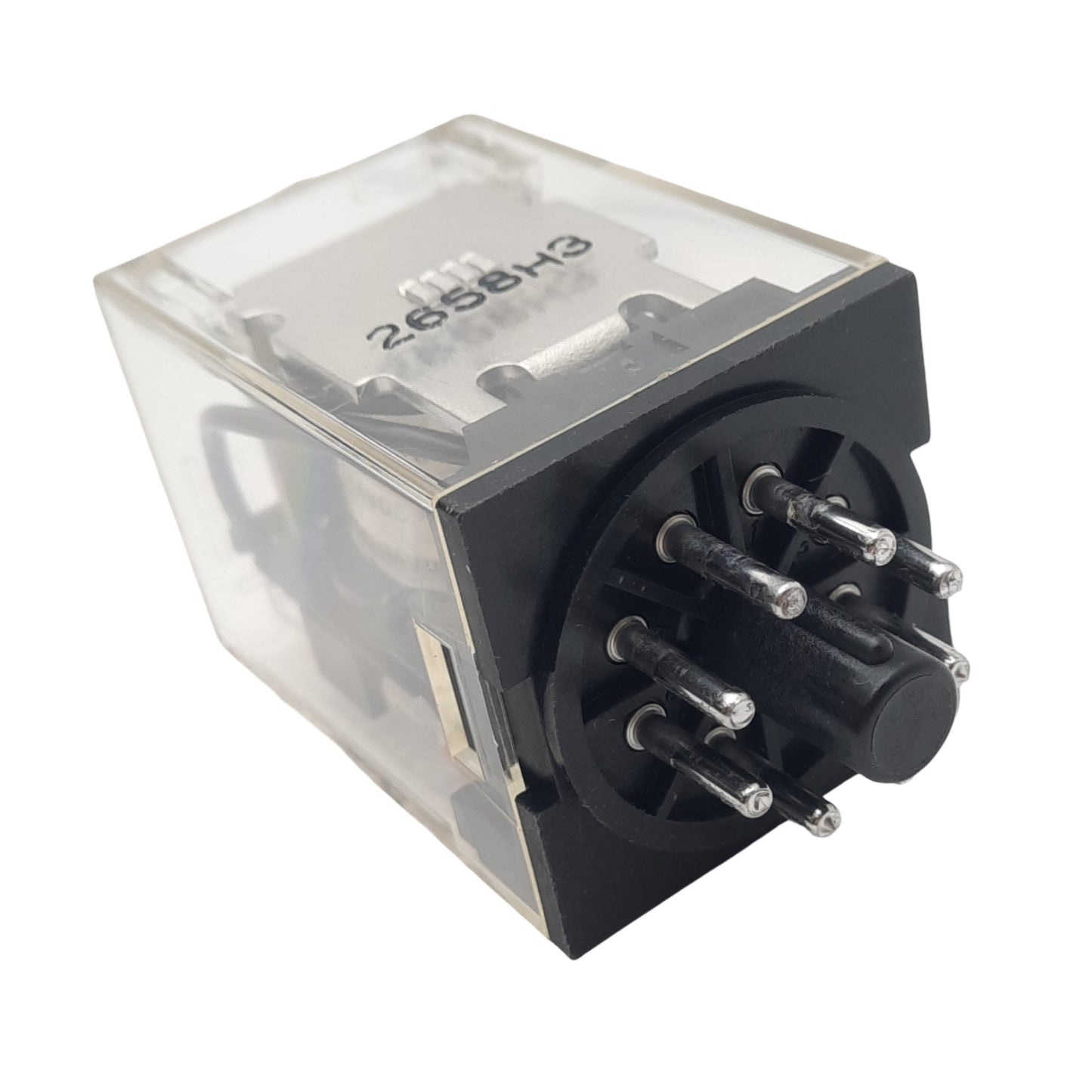Used Omron MK2P-S-DC24 Plug-In Relay, DPDT, 8-Pin, 250VAC 10A Max, 24VDC Coil