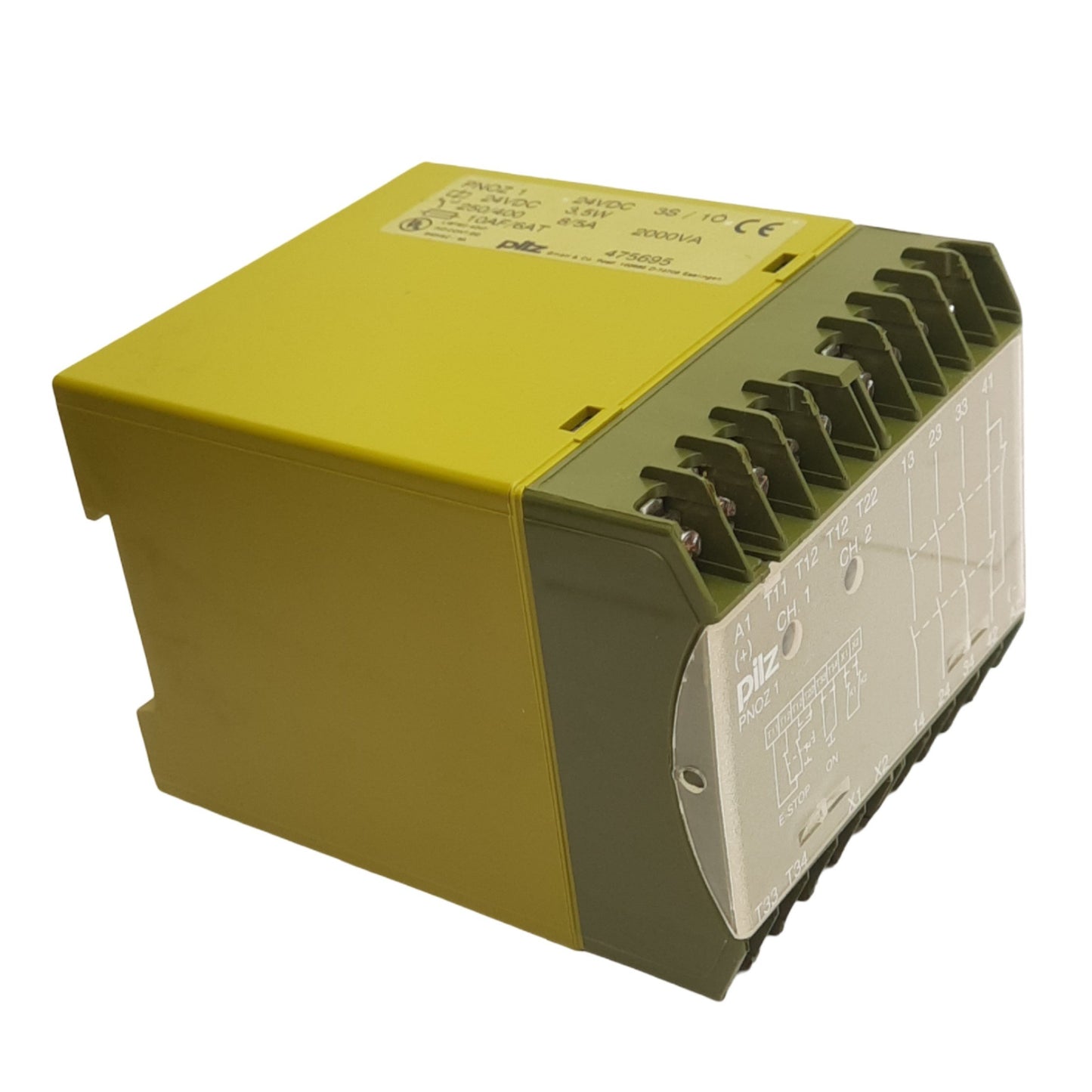 Used Pilz PNOZ 1 24VDC 3S10 Safety Relay, 3NO 1NC, 250/400VAC Max, 24VDC Control
