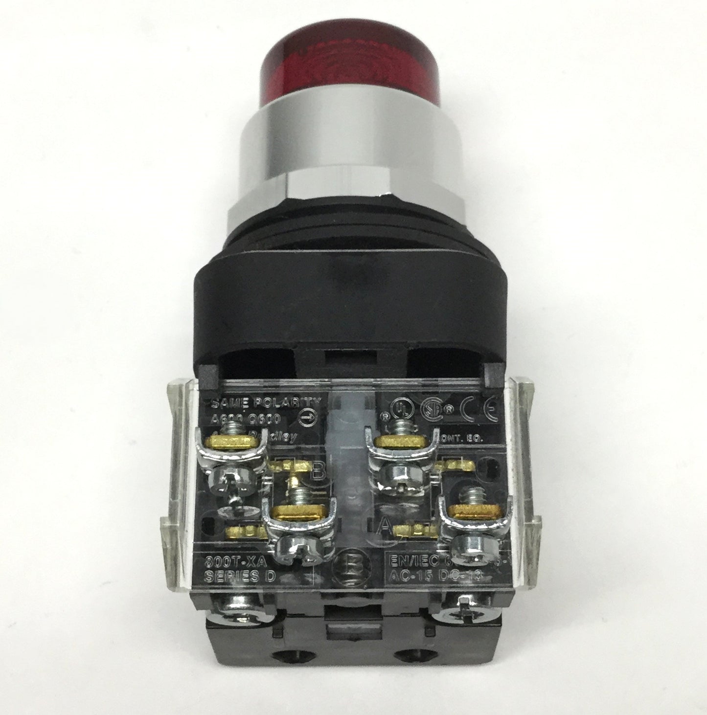 New – Open box Allen Bradley 800T-QBH2R LED Illuminated Pushbutton Switch Red, 12-130V, 1NO-1NC