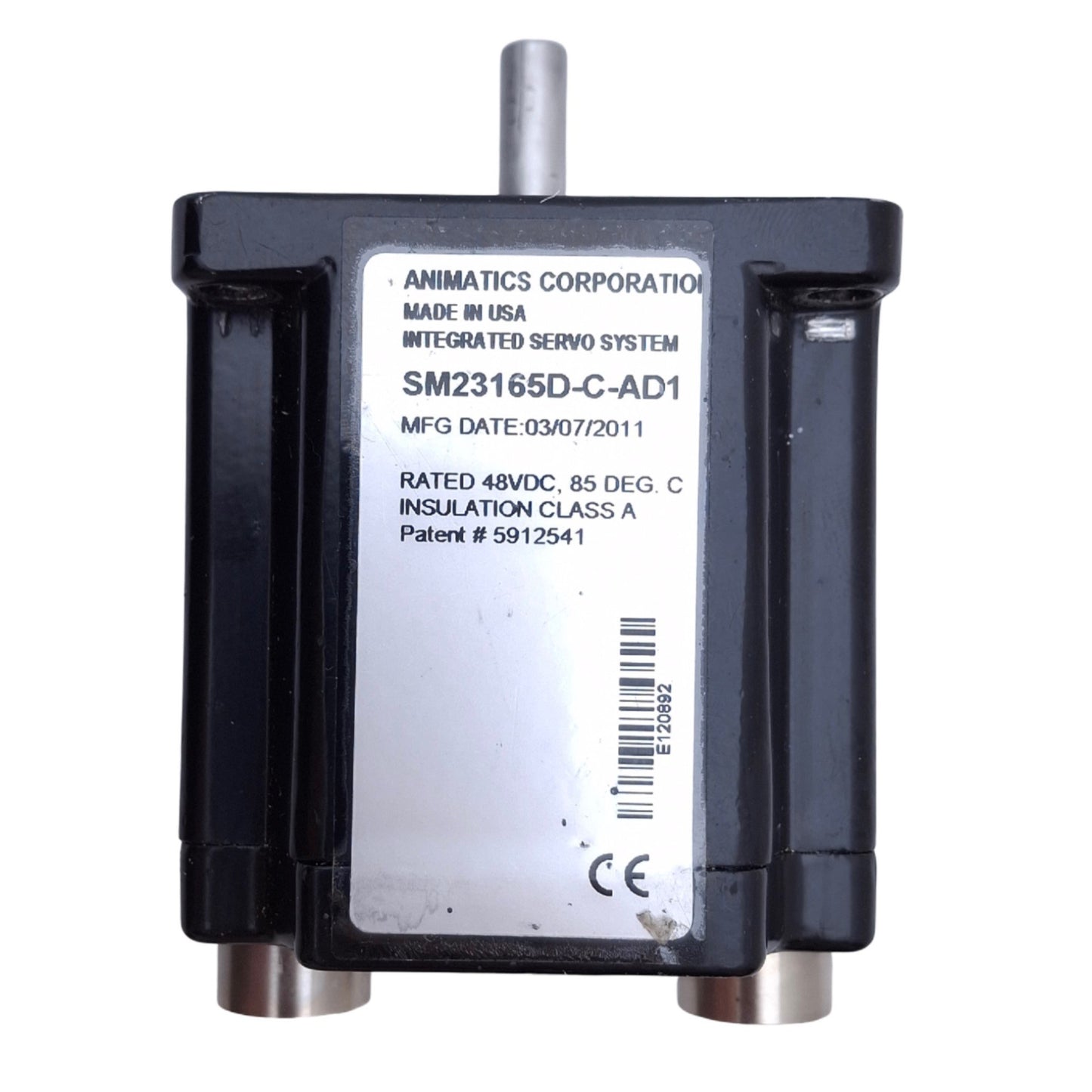 Used Moog Animatics SM23165D-C-AD1 Class D-Style SmartMotor 48VDC, ø0.25in Shaft