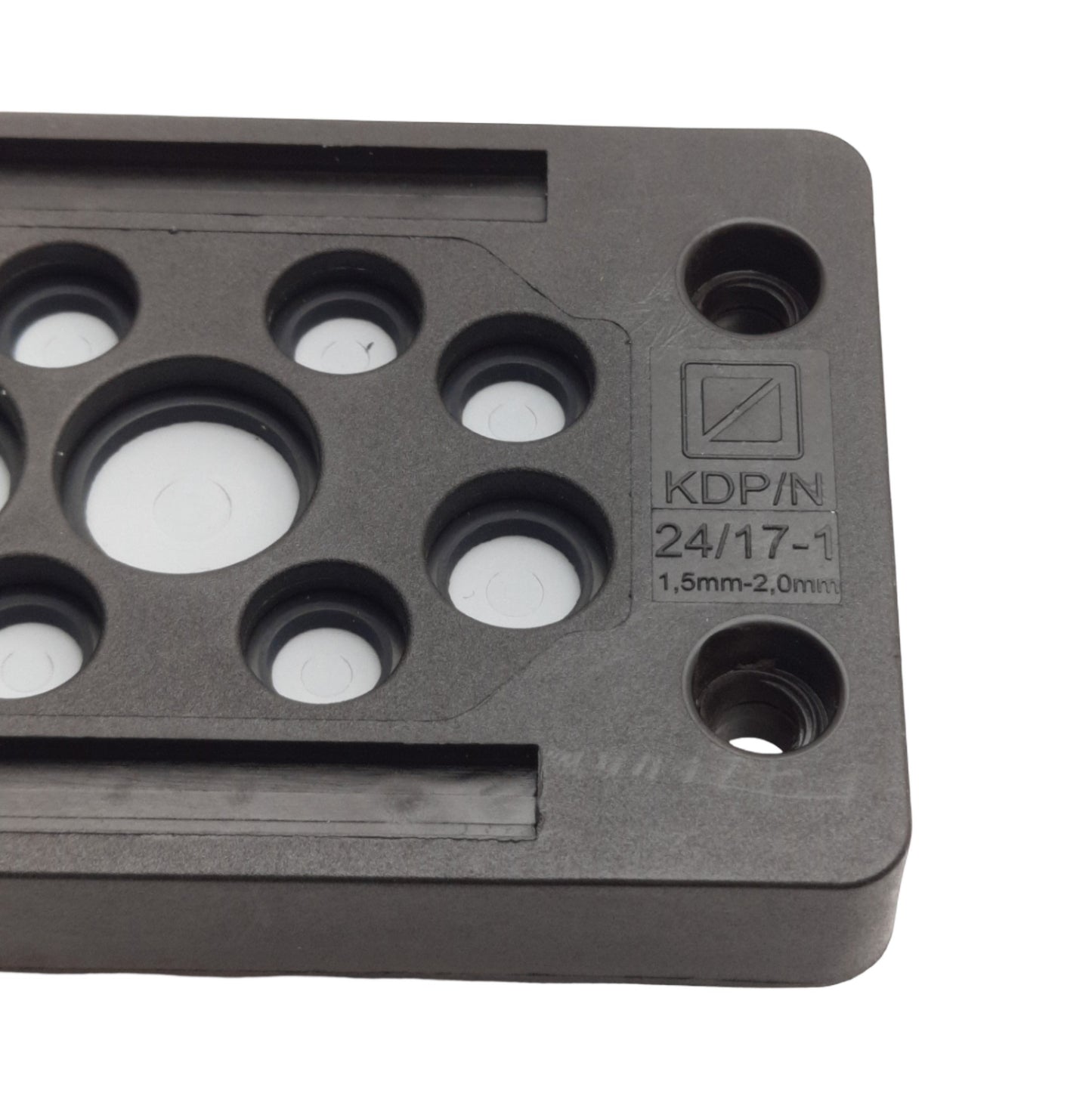 Used Murrplastik 87301151 KDP/N 24/17-1 Cable Entry Plate 4.4" x 1.4", *Broke Tab*