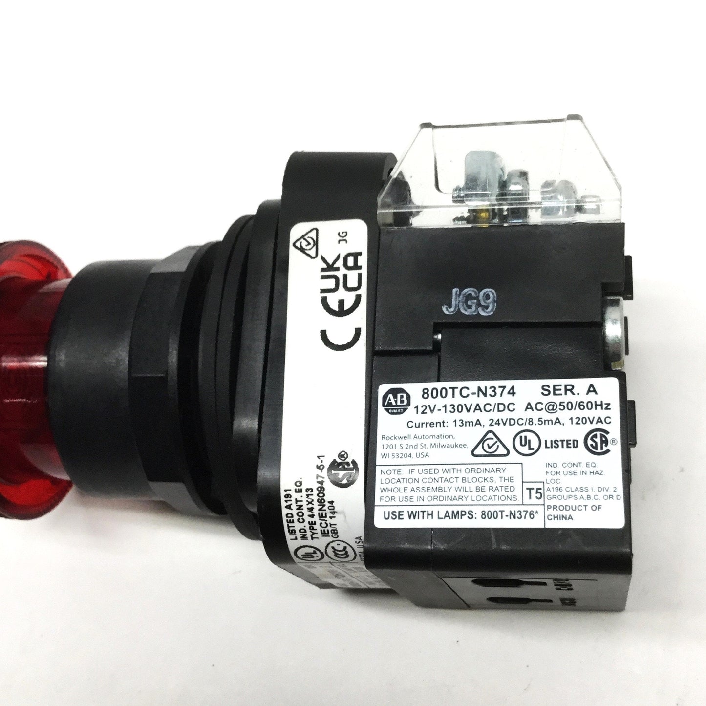 New – Open box Allen Bradley 800H-FRXTQH2RA1 LED Illuminated Emergency E-Stop Switch 12-130V