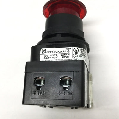 New – Open box Allen Bradley 800H-FRXTQH2RA1 LED Illuminated Emergency E-Stop Switch 12-130V