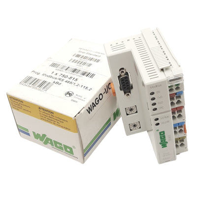 New Wago 750-815 Programmable Controller Modbus, 16-bit, RS485, 115.2kBd, 24VDC