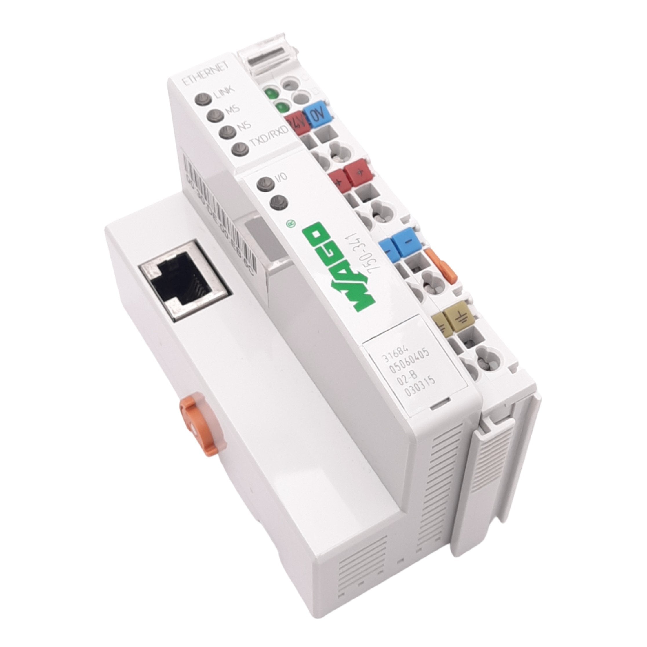 Wago 750-341 ETHERNET TCP/IP Fieldbus Coupler, 10/100MBit, RJ45, 24VDC ...