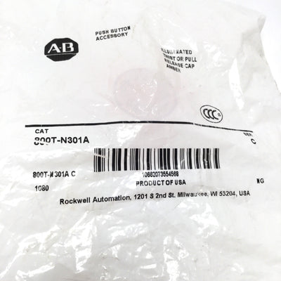 New Allen-Bradley 800T-N301A Amber Cap for 30mm Illuminated Push-Pull/Twist Button