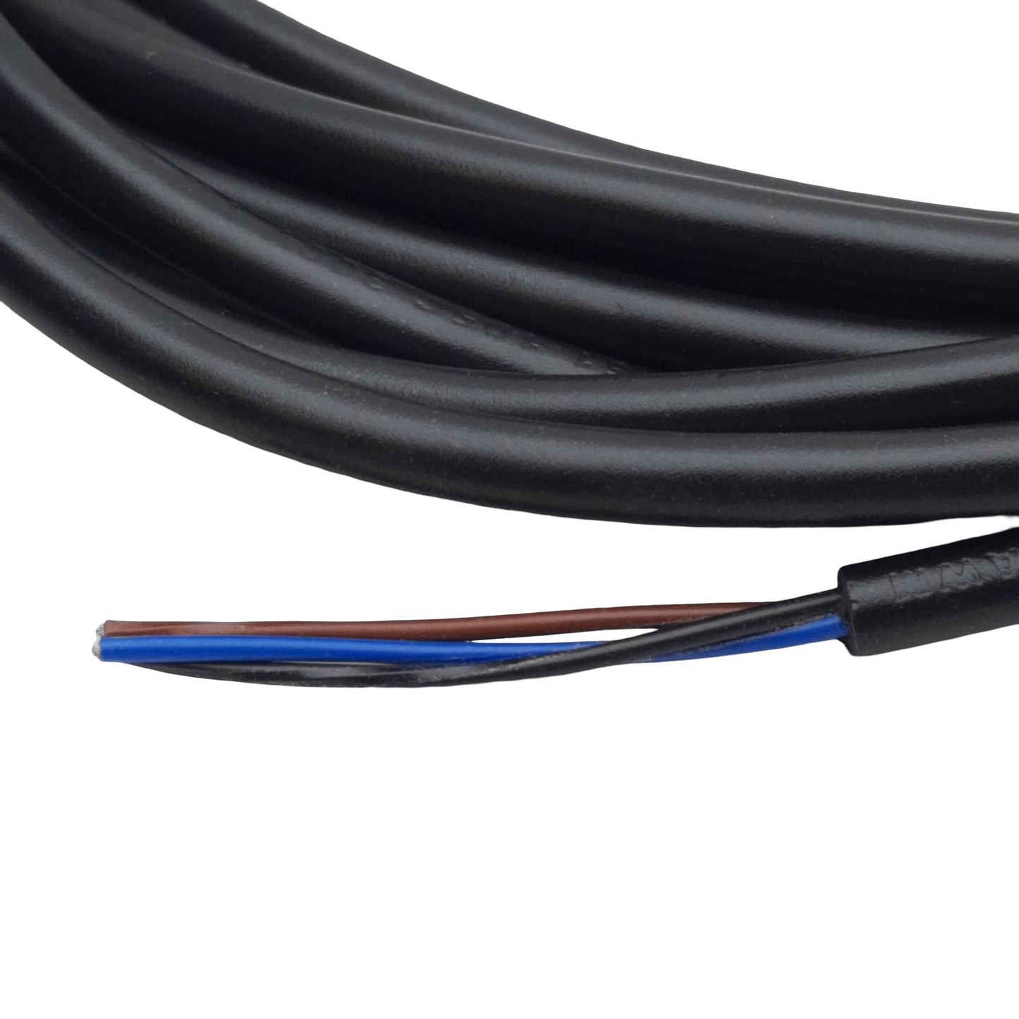 New Lot of 2 Mencom NAN-T-3FP-5M Cordset, 3-Pin M8 Female to Leads, 60VAC/VDC 3A, 5m