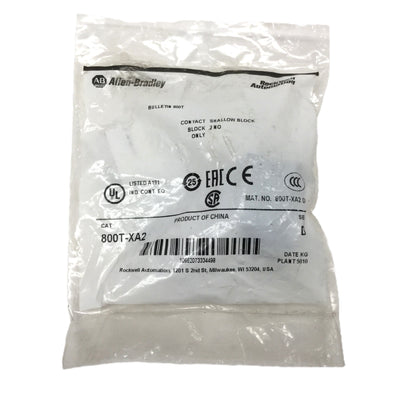 New Allen Bradley 800T-XA2 Contact Block for 30mm Pushbutton Switch, 2NO, 600VAC 10A