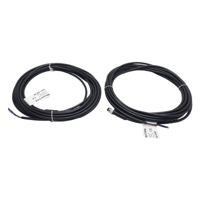 New Lot of 2 Mencom NAN-T-3MP-5M Cordset, 3-Pin M8 Male to Leads, 60VAC/VDC 3A, 5m
