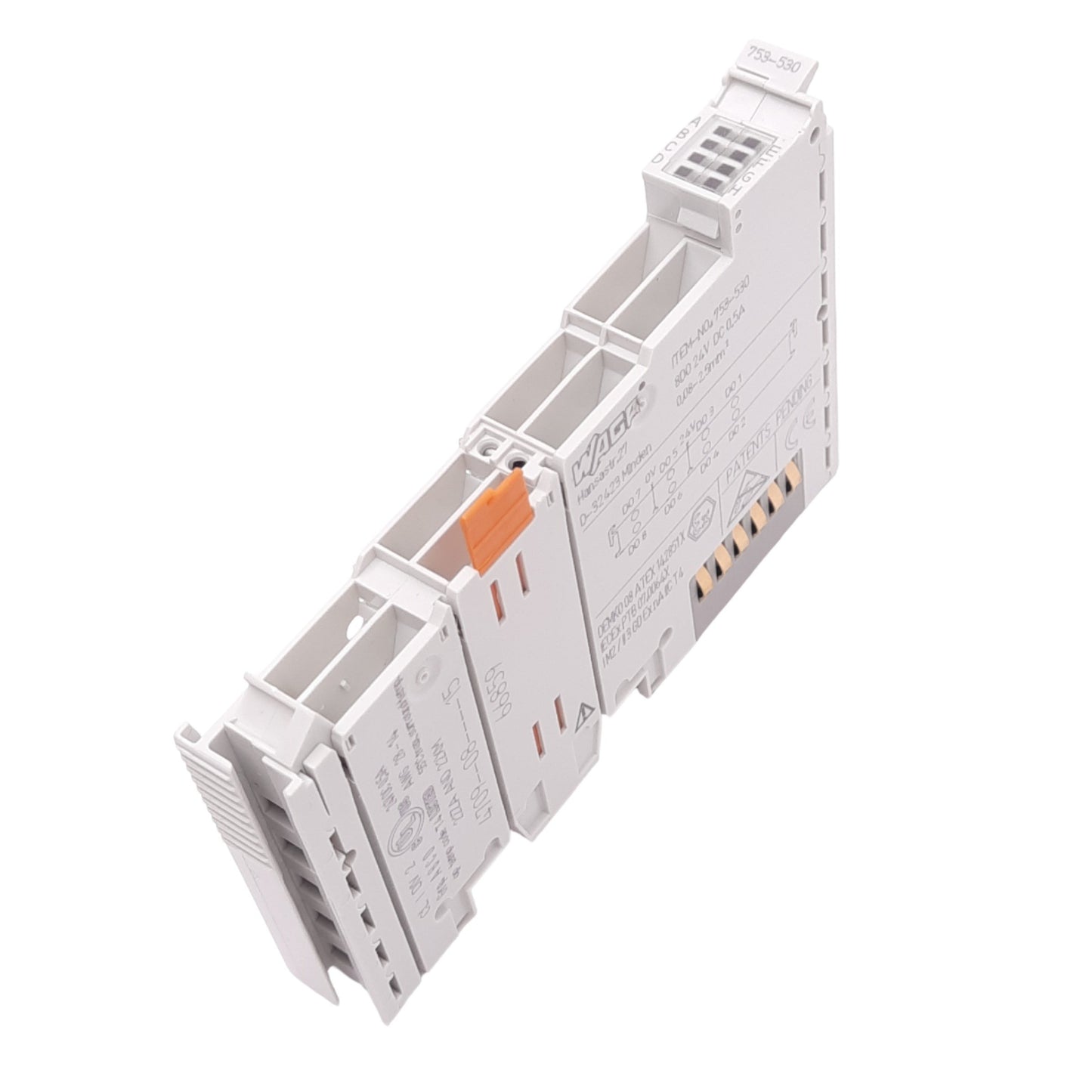 New Wago 753-530 8-Channel Digital Output Module, 8DO, 24VDC, 0.5A, DIN Rail