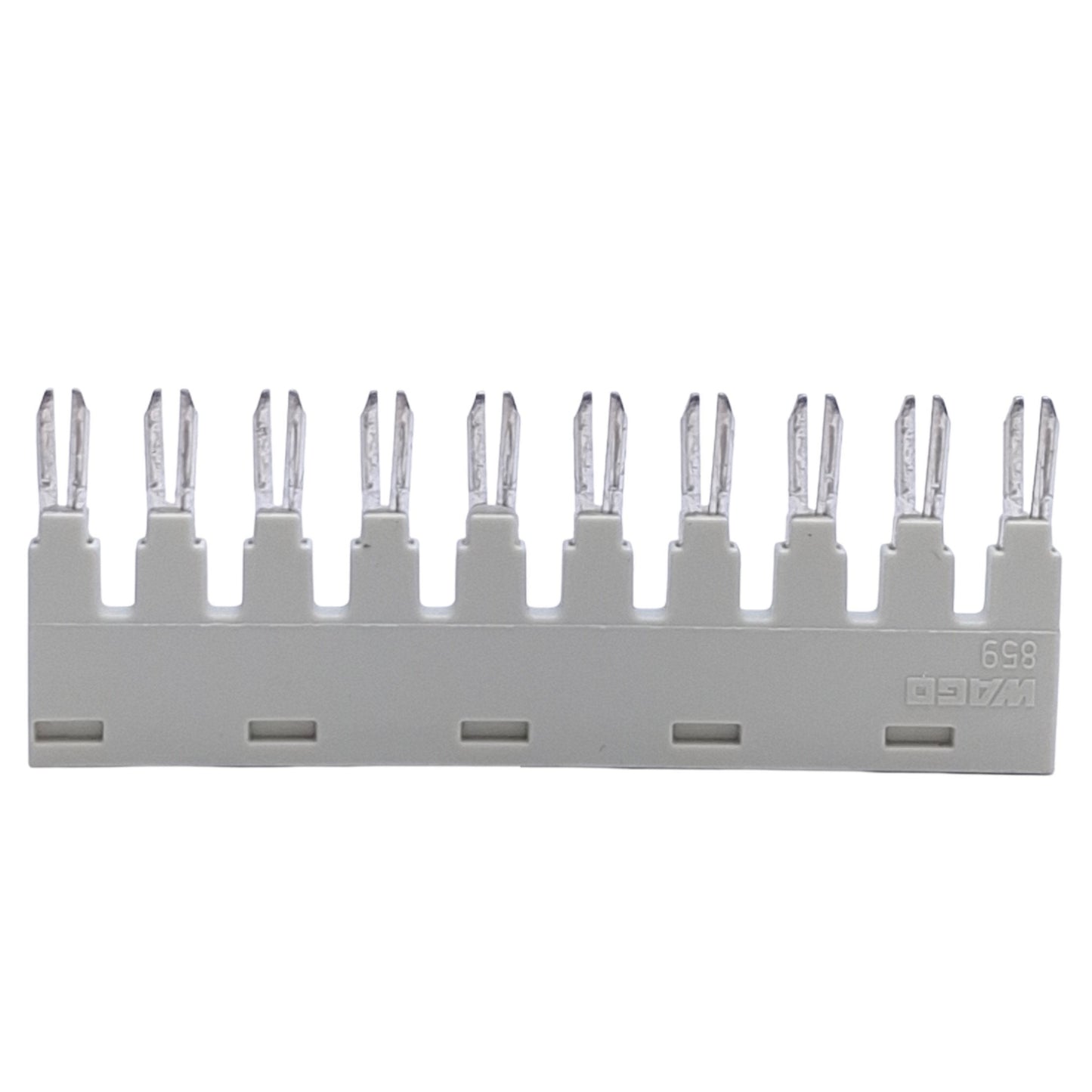 New – Open box Lot of 20 Wago 859-410 Push-In Type 10-Way Insulated Jumper Bar, Light-Gray, 18A