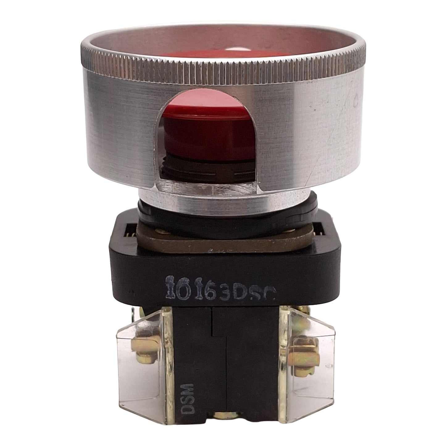 Used Allen Bradley 800T-FXJ6A5 Red Mushroom Head Push-Pull Button w/ Guard, 2NCLB