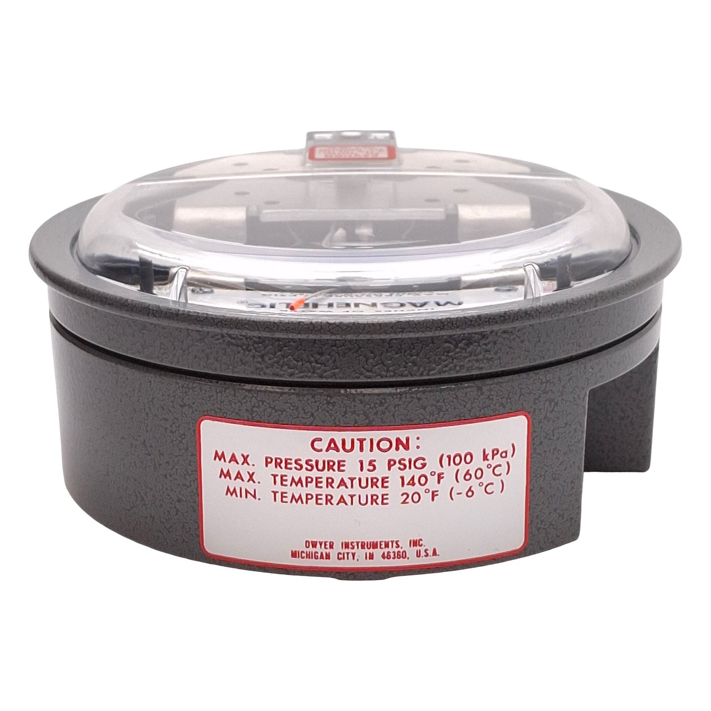 Used Dwyer 2000-00 Differential Pressure Gauge, 0.0.25in Water, 15PSIG, 1/8in NPT