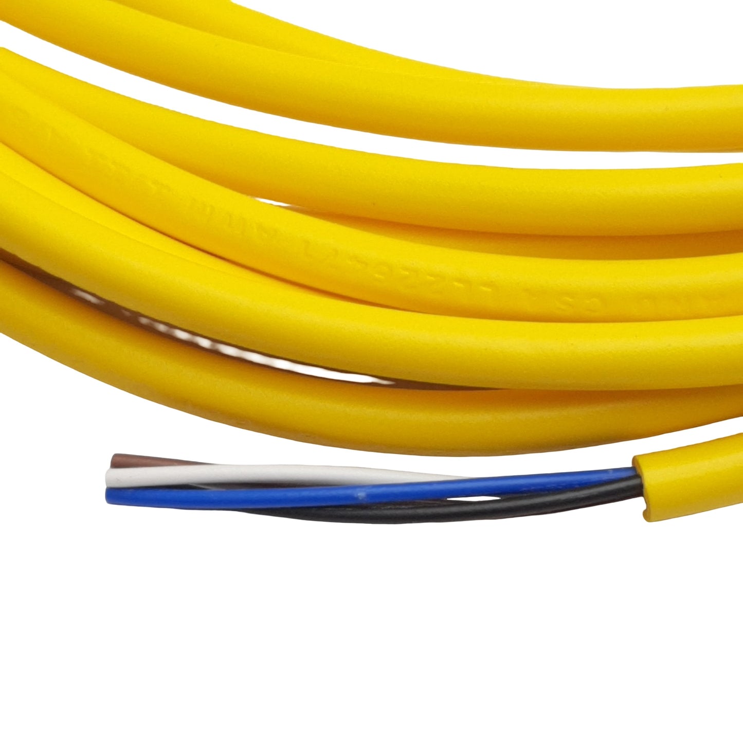 New Mencom MDC-4MP-5M Cordset, 4-Pin M12 Male to Flying Leads, 300VAC/VDC 4A, 5m