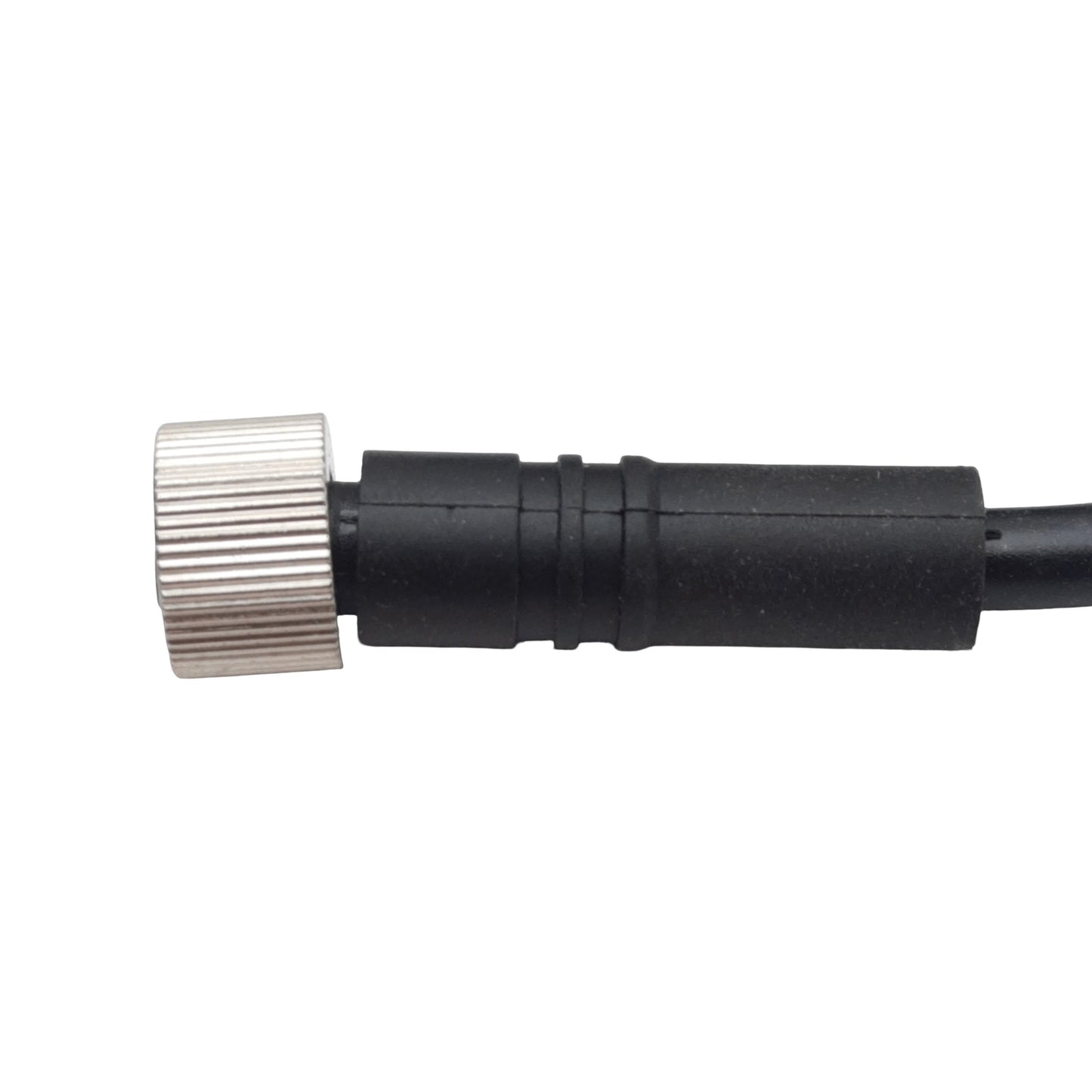 Used Mencom MDNT-3MFP-5M Cordset, 3-Pin M12 Male to 3-Pin M8 Female, 60VAC/VDC 3A, 5m