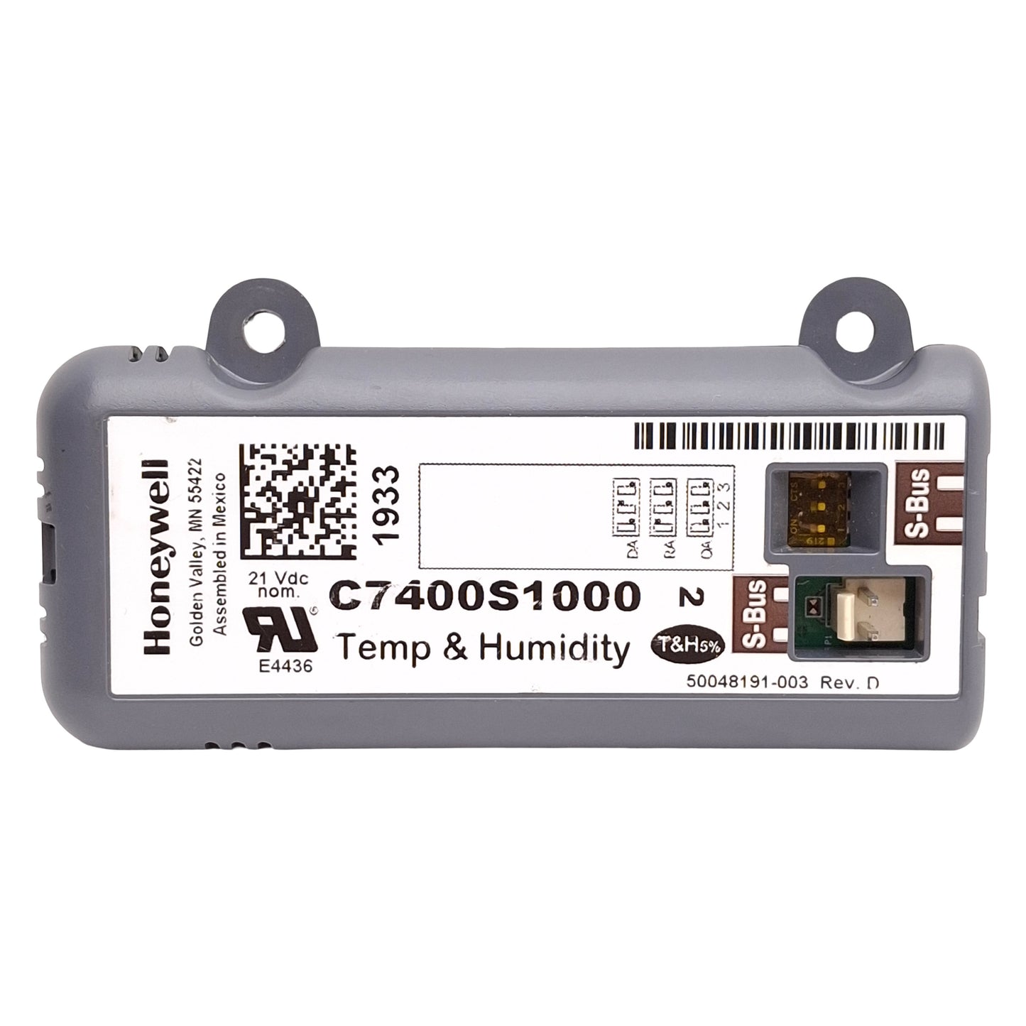 Used Honeywell C7400S1000 Analog Enthalpy Sensor, ±1°F @ 20-100°F, ±5% @ 11-89% RH