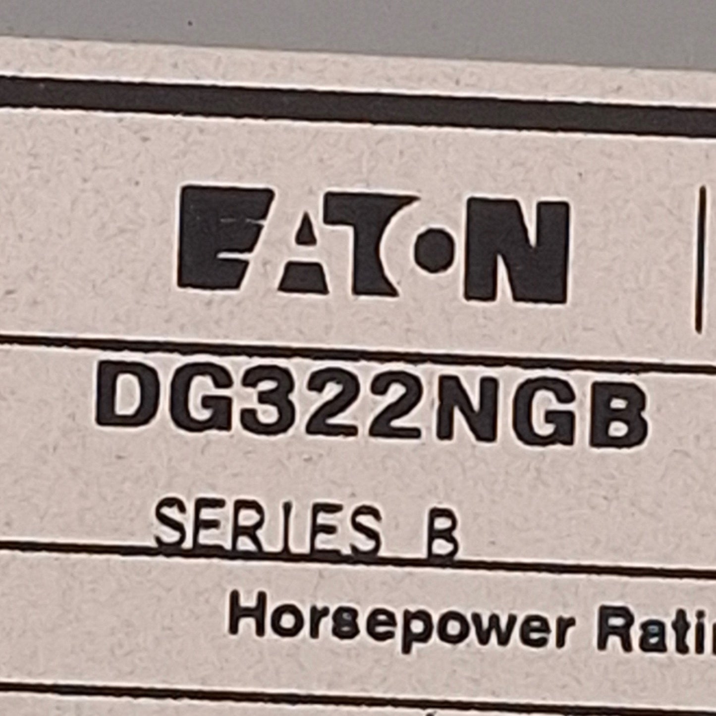 Used Eaton DG322NGB Safety Disconnect Switch 3-Pole, 60A, 240V, Class H Fuses