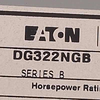 Used Eaton DG322NGB Safety Disconnect Switch 3-Pole, 60A, 240V, Class H Fuses