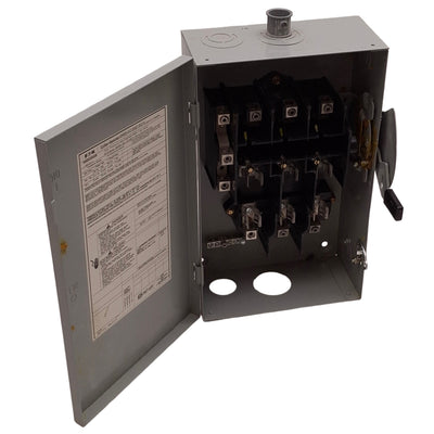 Used Eaton DG322NGB Safety Disconnect Switch 3-Pole, 60A, 240V, Class H Fuses