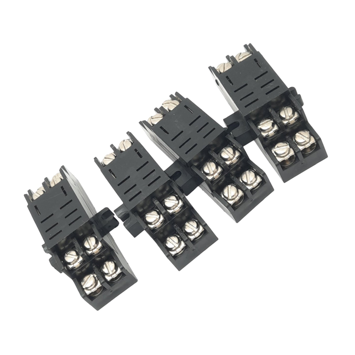Used Lot of 4 Custom Connector GR108-PC Relay Sockets, 8-Pin Blade, 300V 10A Max