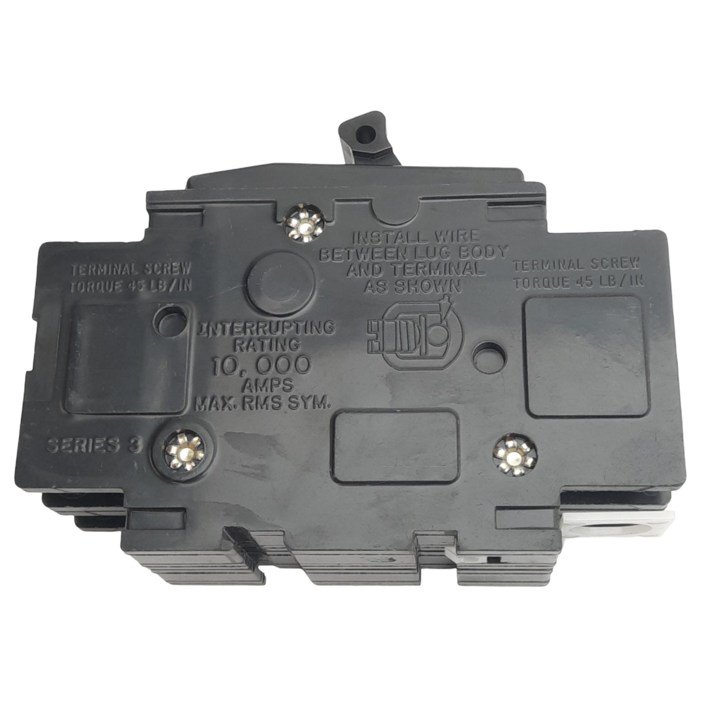 Used Square D QOU210 Circuit Breaker, 2-Pole, 10A, 120/240VAC Max, DIN Rail