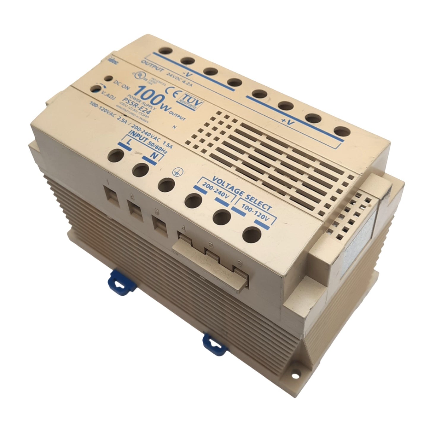 Used IDEC PS5R-E24 Power Supply, 100-120VAC/200-240VAC In, 24VDC 4.2A Out, 100W