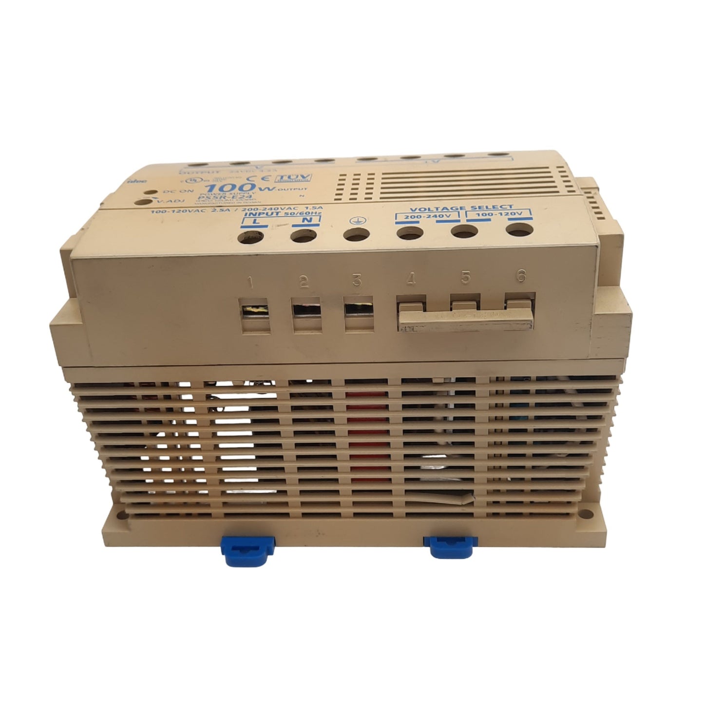 Used IDEC PS5R-E24 Power Supply, 100-120VAC/200-240VAC In, 24VDC 4.2A Out, 100W