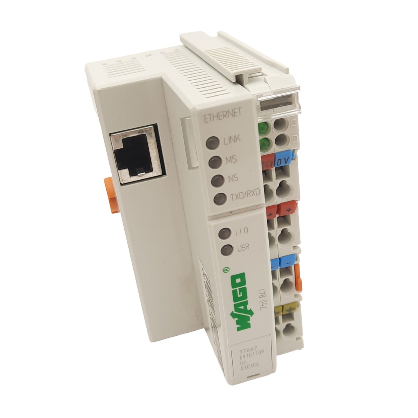 Used Wago 750-841 Programmable Fieldbus Controller, RJ-45, Ethernet 10/100Mbit, 24VDC
