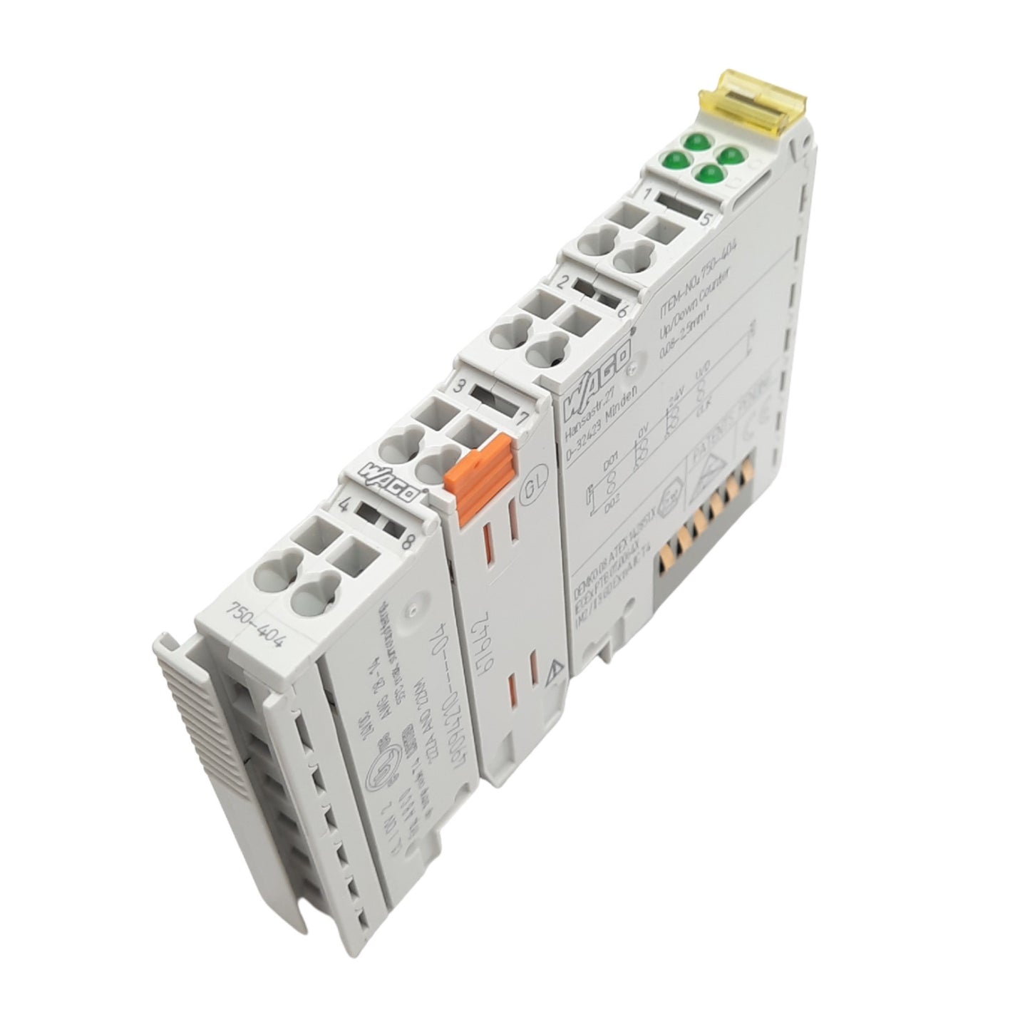 New Wago 750-404 Frequency Counter Module, 32-bit Counter Depth, 24VDC, DIN Rail